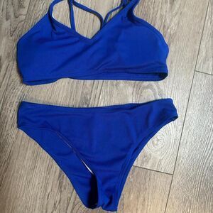 Shein Women's Blue and Navy Bikinis-and-tankini-sets
